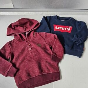 Lee Hoodie Pullover Button Up Long‎ Sleeve Levi's Sweater Top Kids Size 12M